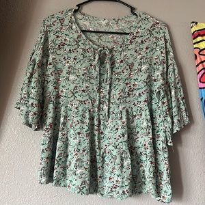 Boho Floral Top